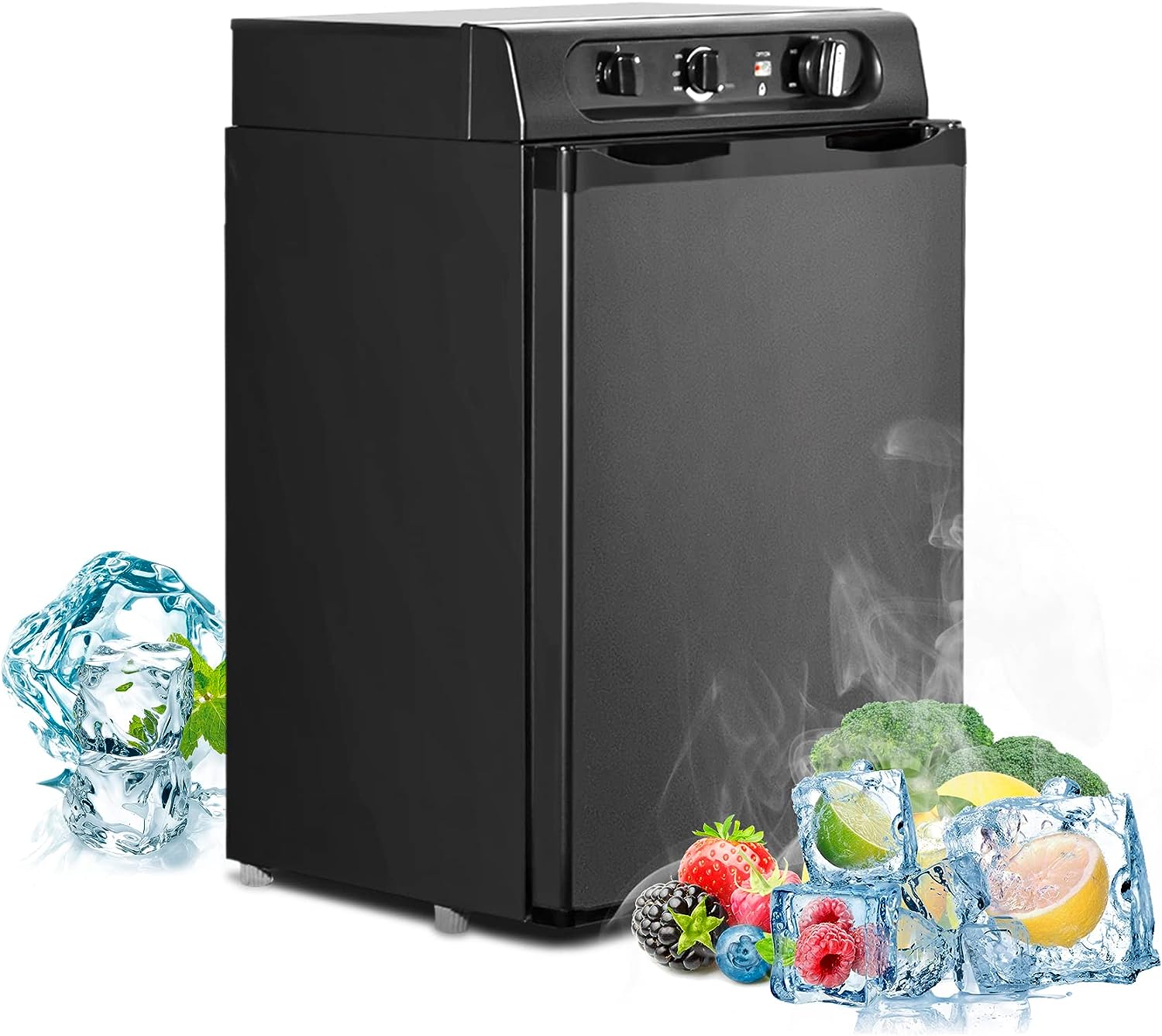 Techomey Three Way Camper Fridge 12v / 240v / Gas Motorhome And Camping